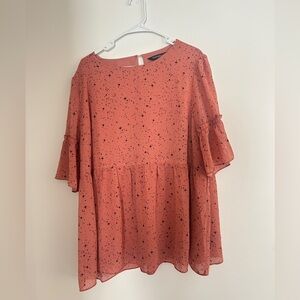 DAVI & DANI Coral Star Pattern Dress